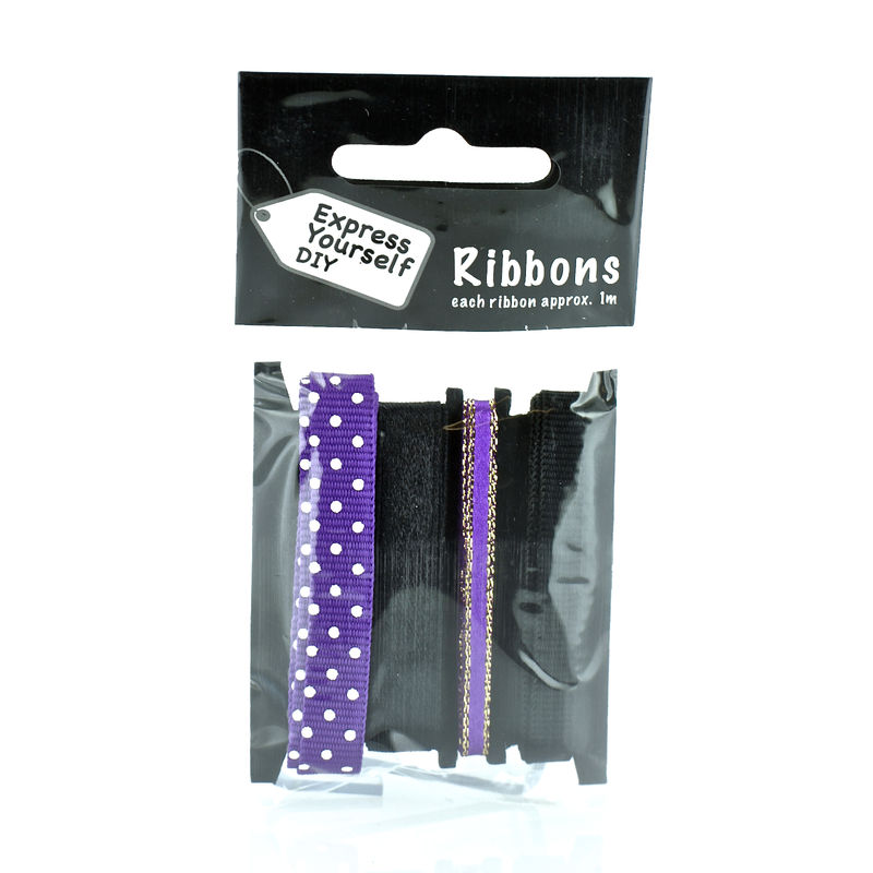 Black & Purple Ribbons EXPRESS YOURSELF DIY